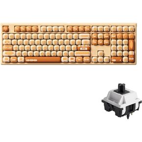 AKKO MG108B Colorful Cats Mechanical Keyboard Hot-Swappable Multi-Mode Gaming Keyboard with PBT Dye-Sub Mao Profile Keycaps Pre Lubed Piano Switch