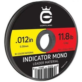 Cortland Cortland Indicator Mono Leader Material - Bicolor (Red/Yellow) .007" - 6.3