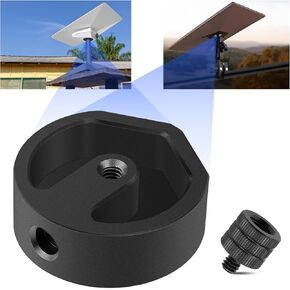 Tripod Adapter for Starlink Mini, Aluminum Alloy Tripod Mount Adapter, Compatible with StarLink Mini, 1/4"-20 and 3/8"-16 Threaded Fit Inside The Pipe Adapter, for Most Bracket Fixing