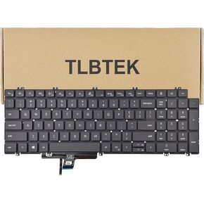 TLBTEK Backlight Keyboard Replacement Compatible with DELL Latitude 5520 5530 5521 5531 5540, Precision 3560 3570 3580 3561 3571Series Laptop P/N: N7N16 0N7N16