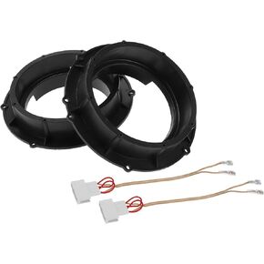Speaker Spacer Ring Tweeter Speaker Spacer Adapter Car for Volkswagen Excelle Front Rear Doors ABS Black with Audio Wiring Harness Waterproof