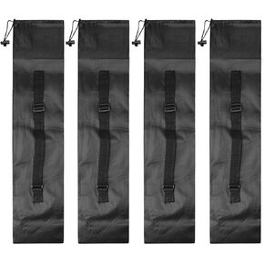 4Pcs Tent Pole Storage Bag, 19 in Trekking Poles Tent Pole Carrying Bag for Walking Hiking (Black)
