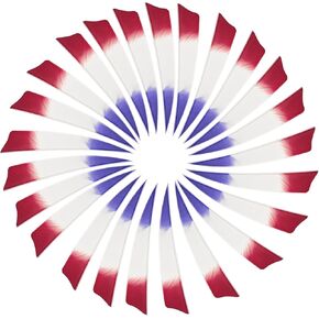 4 Inch Shield Three Color Arrow Feather Fletching Vanes Right Wing for Archery Arrow（50 Pack）