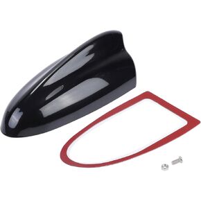 Shark Fin Antenna Cover, AM/FM Signal Roof Aerial Universal for Car Auto SUV Truck Offroad ABS Material with Adhesive Base Pearlescent Black