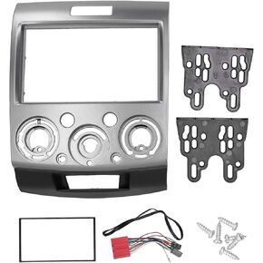 Car Stereo Frame, Dash Stereo Frame, 2 Din Dash Radio Stereo Fascia Plate Dvd Navigation Panel Frame Fit For Everest 2006?On/Ranger 2006?2010/Bt-50 2006-2011
