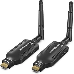 مجموعة موسع جهاز إرسال واستقبال HDMI اللاسلكي 4K | فك تشفير 4K، إخراج 1080P@60 هرتز، نطاق طويل 500 قدم، نطاق مزدوج 2.4 جيجا/5.8 جيجا، التوصيل والتشغيل، يدعم ما يصل إلى 1 TX إلى 4 RXs in Kuwait