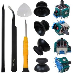 For PS5 Controller Joystick Upgrade Kit - Includes 4 Joysticks and Disassembly Tools - Compatible For Sony Playstation 5 DualSense Controller