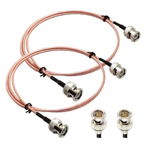 3G HD SDI Cable BNC Cable 1m 3.28ft 75 ohm for Cameras BMCC Video Equipment Supports HD-SDI 3G-SDI 4K 8K SDI Video Cable (Straight,2Pcs, 1m)