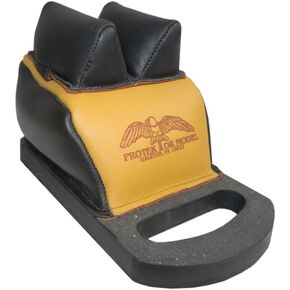 Protektor Model Deluxe B.B. Rear Bag with Handle and Mid. Leather Ear D.S. Between Ears, 3/8-Inch