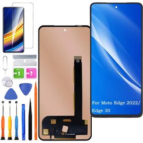 Screen Replacement for Motorola Moto Edge 2022 / Edge 30 TFT, XT2205 LCD Touch Panel Display Digitizer Assembly Repair Parts with Kit（Without Fingerprint）