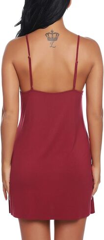 RSLOVE Sleepwear for Women Lingerie Sexy Chemises Nightgown V-Neck Full Slip Dress in Kuwait