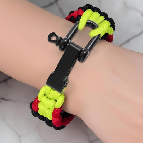 Paracord Bracelet Shackle Buckle 4 PCS Stainless Steel Bow Shackle Deplable D Ring Ringles Clip Black Smbrella rop in Kuwait