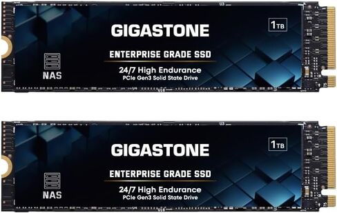 Gigastone SSD 1TB (2-Pack) M.2 NAS SSD 24/7 High Endurance Cache for Network Attached Storage Business Data Center Personal Cloud PCIe 3.0 NVMe NAS Internal Solid State Drive in Saudi Arabia