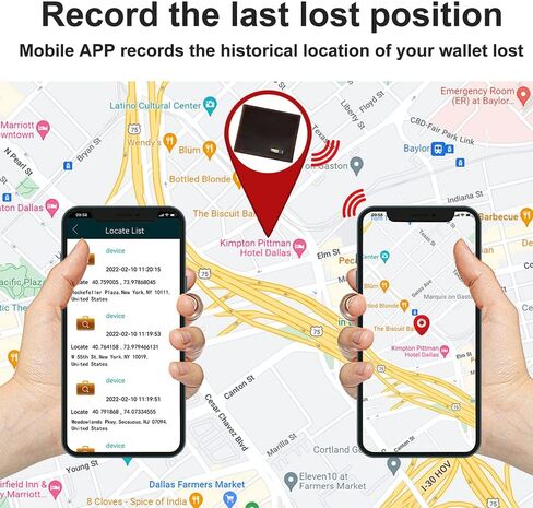 Smart Wallet Bluetooth Wallet Tracker for Men, Credit Card Holder for Men Leather Men's Wallets Cion pocket ID Window(Burgundy) in Kuwait