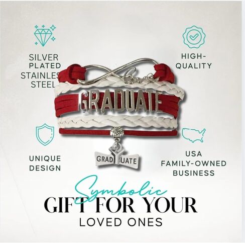 Infinity Collection Graduation Jewelry, Class of 2023 Graduate Bracelet- Perfect Graduation Gift- (10 Colors) in Saudi Arabia