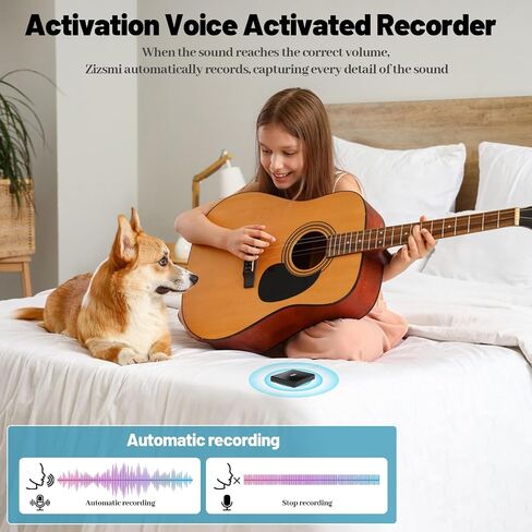 128GB(9000 Hour) 2-Sides Magnetic Voice Recorder, Recording Device with Al-Triple Noise Cancellation, Voice Activated Recorder 90 Days Storage Capacity, MP3 Form Audio Recorder, for Meetings Intervie in Saudi Arabia