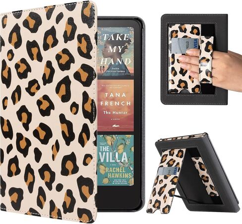 CoBak Case with Stand for Kindle Paperwhite 12th Gen 2024 Released (7") & Kindle Colorsoft Signature Edition - Durable PU Leather Cover with Auto Sleep Wake, Card Slot, Hand Strap Feature in Saudi Arabia