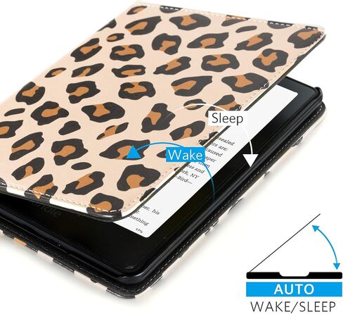 CoBak Case with Stand for Kindle Paperwhite 12th Gen 2024 Released (7") & Kindle Colorsoft Signature Edition - Durable PU Leather Cover with Auto Sleep Wake, Card Slot, Hand Strap Feature in Saudi Arabia