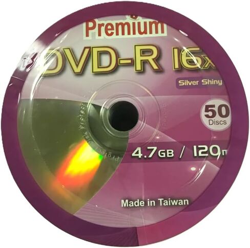 أقراص مميزة DVD-R 16X Silver Silver Discs ، 4.7 جيجابايت ، 120 دقيقة ، 50 عبوة in Saudi Arabia