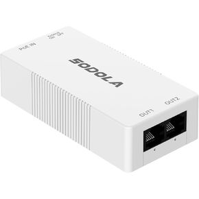 Gigabit PoE Extender, 2 Port POE Repeater 1 to 2 Poe Splitter with IEEE802.3af/at with 1000Mbps, 4KV Lighting Protection Plug&Play 48V 30W for Camera AP, Mini Size
