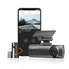 DDPAI Dash Cam 1296P+1080P Front and Rear, Car Camera with WiFi, Control App, Super Capacitor, Night Vision, 24H Parking Mode, G-Sensor, Loop Recording, Collision Lock, N1 Dual