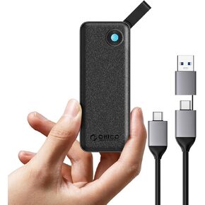 ORICO 2TB External SSD, Compact with 2 in 1 USB C & A Cable, Up to 460MB/s, External Solid State Drives, Reliable Storage for USB C Smartphone, Tablet, PC - B5PRO