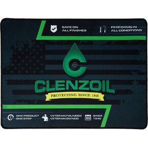 CLENZOIL Gun Cleaning Mat | Premium Thickness Waterproof Material | Non-Slip Rubber Backer | Anti-Fray Edges | Pistol, Shotgun, Rifle Sizes