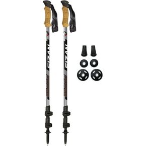 Fizan Adventure Trekking Poles – Ultralight, Backpacking, Thru Hiking Poles, Adjustable, Collapsible, Customized Fit, Cork Grips, Aluminum Walking Sticks