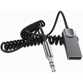 Aux Car Bluetooth Receiver 5.1 Bluetooth Converter Adapter USB Power Port 3.5mm Audio Converter Transmitter No Delay Multi-Device Pairing