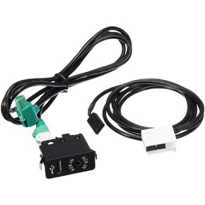MASO AUX-in USB Switch Connector USB Wire Charging Car AUX USB Port 12 Pin for BMVV E60 E63 E64 E65 E66 E81 E82 E87 E88 E70 E90 E91 E92