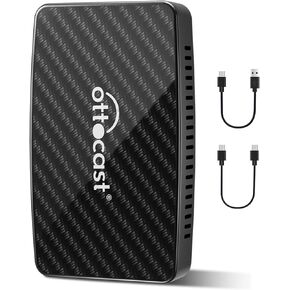 OTTOCAST Play2Video Pro, Android CarPlay Ai Box & Wireless CarPlay Adapter & Wireless Android Auto Adapter 3 in 1, Built-in YouTube, Netflix, IPTV, Tiktok, Prime Video, 5 Video APP
