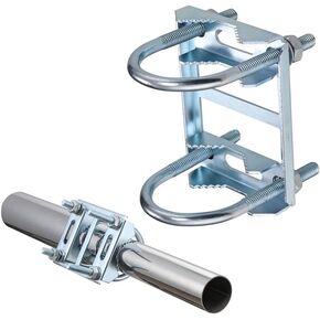U-Bracket for Starlink Dish Pipe Adapter, Heavy Duty U-Bolt Clamp Bracket for Starlink Pole Mount ,Adjustable U-Bolt Clamp Bracket for Starlink Mount (Overlap)
