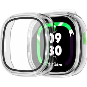 متوافق مع Newjourney مع حامي شاشة Fitbit Ace LTE ، 2 علبة المصد من الحزمة مع فيلم زجاجي مقسى ، ملحقات دافئة ، مقاومة للخدش ، ساعات ذكية (Clear+Clear)