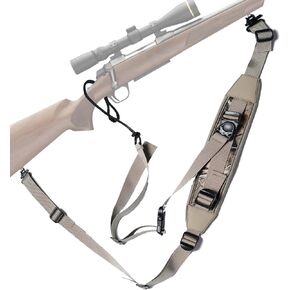 Adjustable Hands-Free Rifle Sling with Quick Release – Durable High-Density Nylon, Comfortable Shoulder Pad, Multiple Mounting Options, Ideal for Outdoors