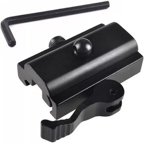 Picatinny/Weaver Rail Compatible QD Sling Adapter with a cam Lock for Easy Detachment of bipods.