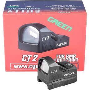 Cyelee CT2 Shake Awake Green Dot Micro Mini Reflex Sight 3MOA for RMR/SRO Footprint Pistols