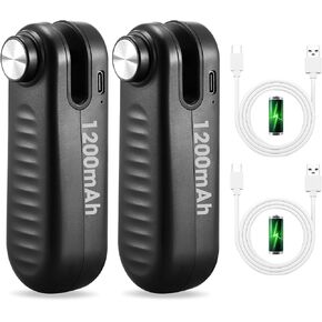 2 Pack Mini Bag Sealer, 2 in 1 Handheld USB-C Rechargeable Chip Bag Sealer with Heat Seal & Cutter for Plastic Snack & Food Bags, Portable, Black/White