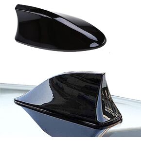Ajxn Shark Fin Antenna Car Antenna Decorative Top Mounted Dummy Roof Aerial for Car Trunk SUV Black