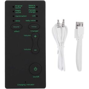 Mini Voice Changer Device, Handheld Voice Changer Sound Card with 7 Sound Effects, Portable Male to Female Sound Effects Machine for Gaming, Streaming, Recording, Broadcasting and Chatting