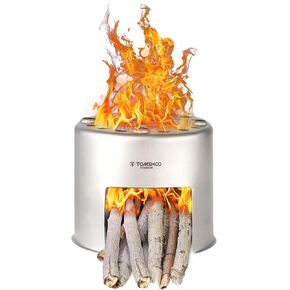 HUIOP Camping Stove, Ultra-Lightweight Titanium Wood Camping Stove