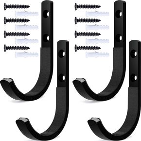 4 Pack Gun Rack Wall Mount - Horizontal Gun Mounts for Wall, Metal Gun Wall Mount, Heavy-duty Rifle Wall Mount, Shotgun Wall Mount with Protective Padding - Fit Well for Most Firearms, Bow, Sword