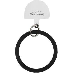 Hippo Family Silicone Loop with sparkling diamonds for Phone, Cell Phone Hand Wrist Lanyard Strap with Key Chain Holder