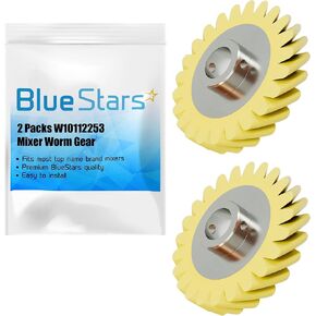 BlueStars Ultra Durable W10112253 Mixer Worm Gear – Fit For Whirlpool & KitchenAid Mixers - Replaces 4162897 4169830 AP4295669 PS11748374 4161531 WPW10112253 - PACK OF 2