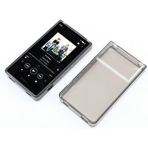 Flexible Clear TPU Shock-Absorbent Protective Skin Cover Shell Case for Sony Walkman NW-ZX707 ZX706 ZX700 (Black)