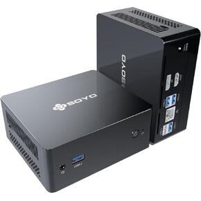 Soyo M2 Plus Mini PC ، Intel 12th Gen Alder Lake - N100 حتى 3.4 جيجا هرتز ، 16 جيجابايت DDR4 512GB SATA M.2 2280 SSD ، 4K@60Hz شاشات مزدوجة ، HDMI ، WIFI 5 MINI COMPUTION ، التعليم والمكتب