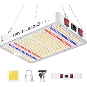 KingLED 2025 KP1000 LED Grow Lights with Yield LEDs 2x2ft Coverage Full Spectrum Grow Lights for Indoor Hydroponic Plants Greenhouse Growing Lamps Veg Bloom Daul Mode