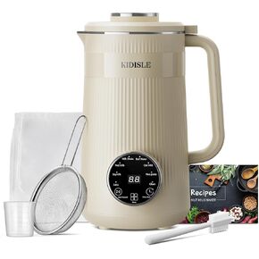 8 in 1 Nut Milk Maker Blender, 32oz Homemade Almond, Oat, Coconut, Soy, Plant Based Milks and Non Dairy Beverages, Automatic Soybean Milk Machine with Delay Start/Keep Warm/Boil Water, Brown
