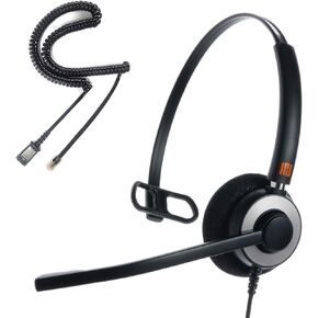 IPD IPH-160 Phone Headset with Noise Cancelling Microphone for Office and Call Center -Compatible with Cisco landline Phones -7800/7900/8800/6945 Series, Interquartz and Altigen landline Phones