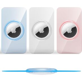 3 Pack Airtag Wallet Holder, Ultra-Thin Hard PC Clear Airtag Wallet Card Case Cover for Women Men, Purse, Handbag, Backpack