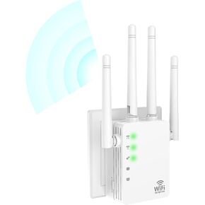 WiFi Extender Signal Booster for Home, WiFi Extender, Long Range up to 12880 Sq Ft and 105 Devices, Internet Extender WiFi Booster, WiFi Repeater with Ethernet Port, Signal Booster